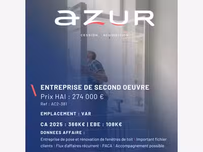 VENTE Entreprise de second œuvre