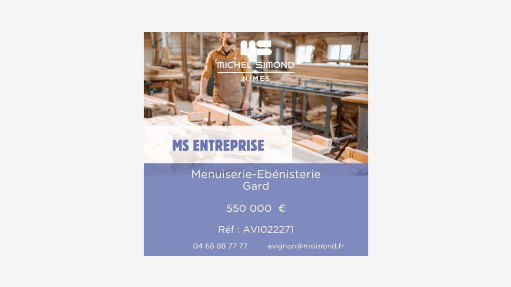 Reprise société menuiserie-ébénisterie - Gard