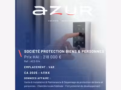 VENTE Instal. Maint. Protect. Biens & Personnes