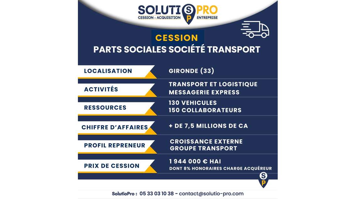 AV société de transport messagerie bien implantée