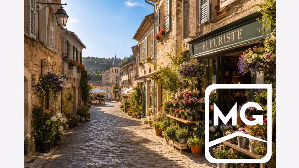 Vente magasin de fleurs rue commerçante en Savoie