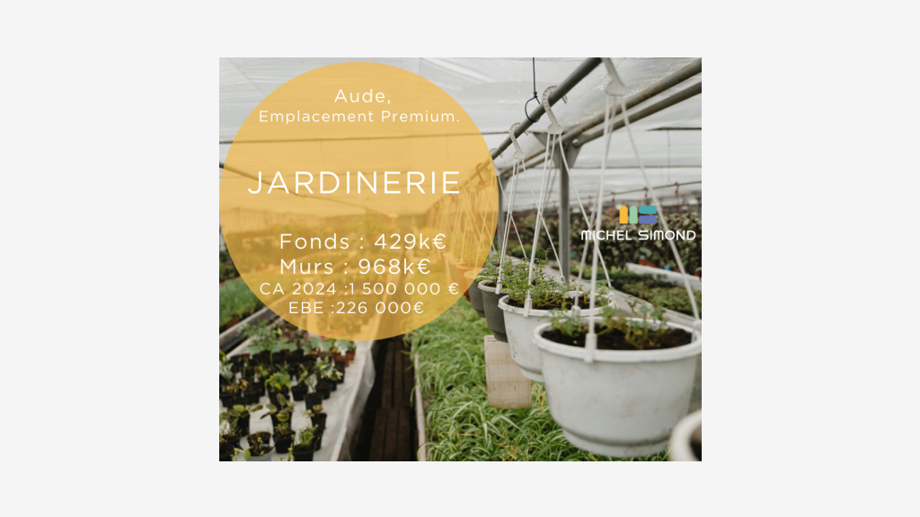 Vente FDC jardinage animalerie décoration Aude