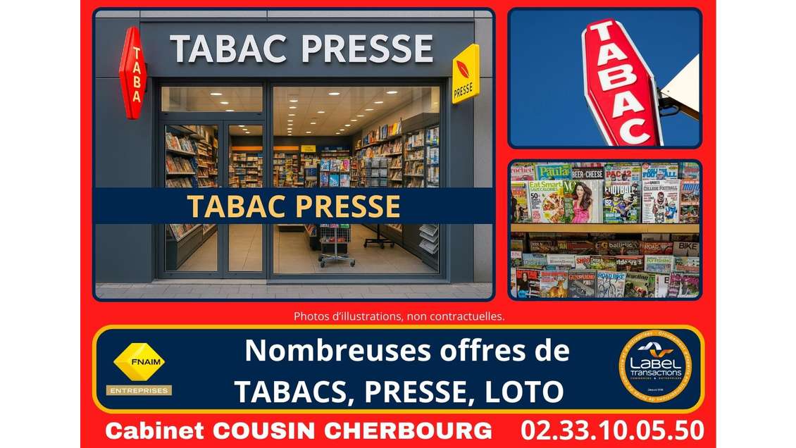 Vente FDC tabac presse jeux en centre Cotentin