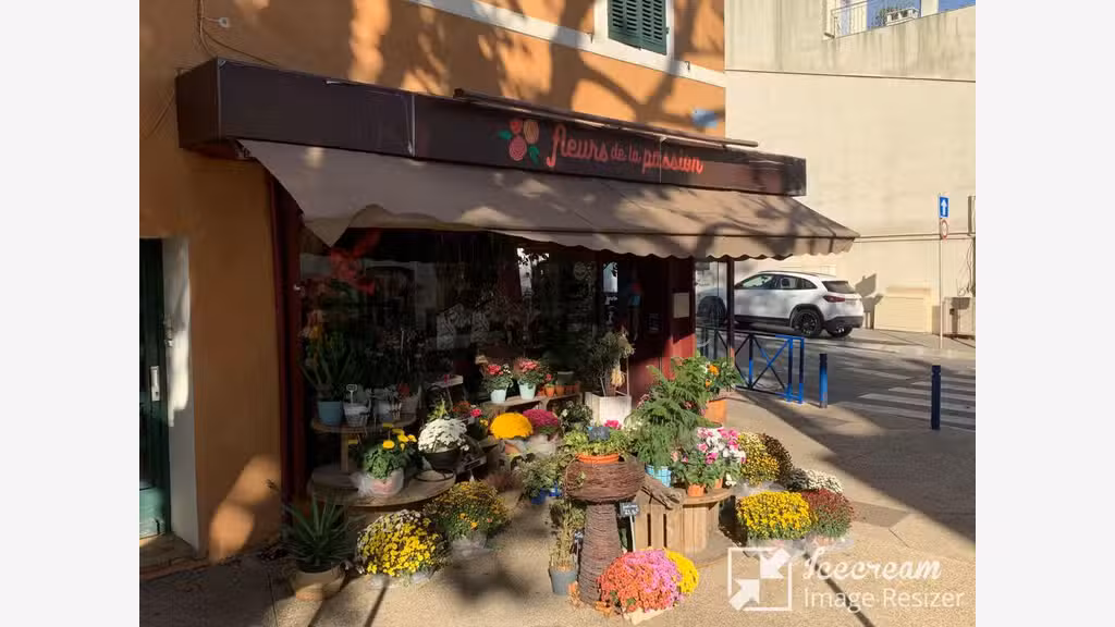 Vente fleuriste angle rue centre-ville Martigues