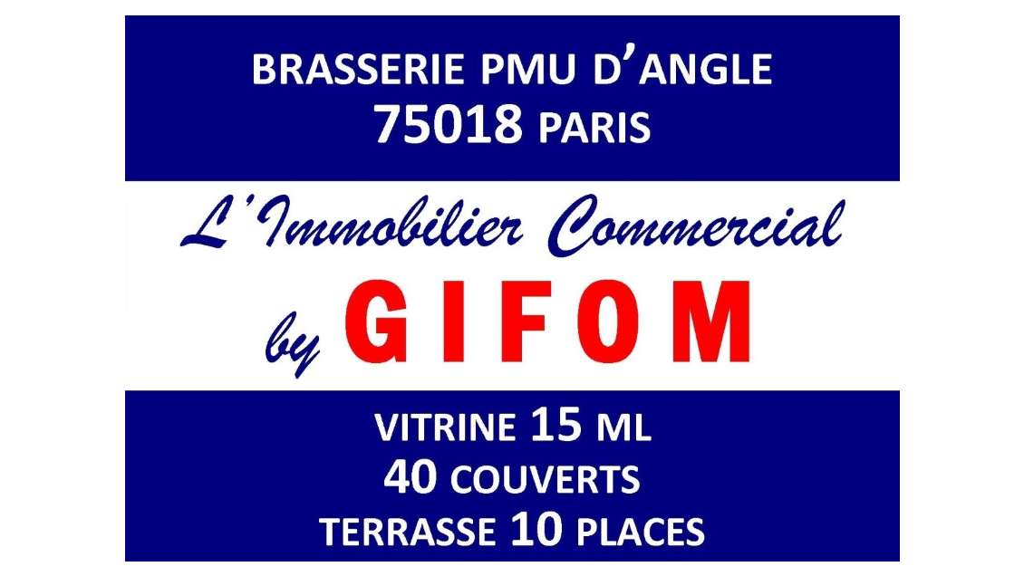 Vente fonds bar brasserie PMU 75018 Paris
