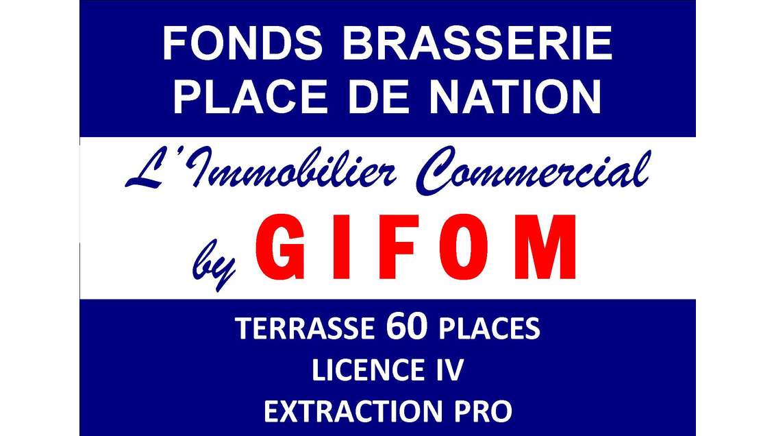 Vente fonds brasserie Restaurant Bar 75011-Nation
