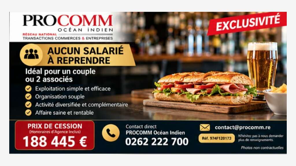 Bar tabac loto PMU à vendre à Saint Pierre