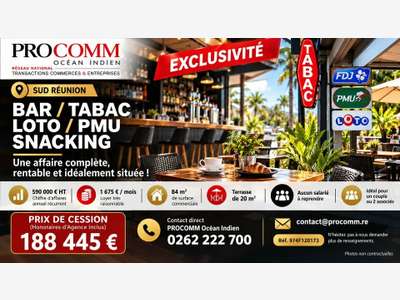 Bar tabac loto PMU à vendre à Saint Pierre