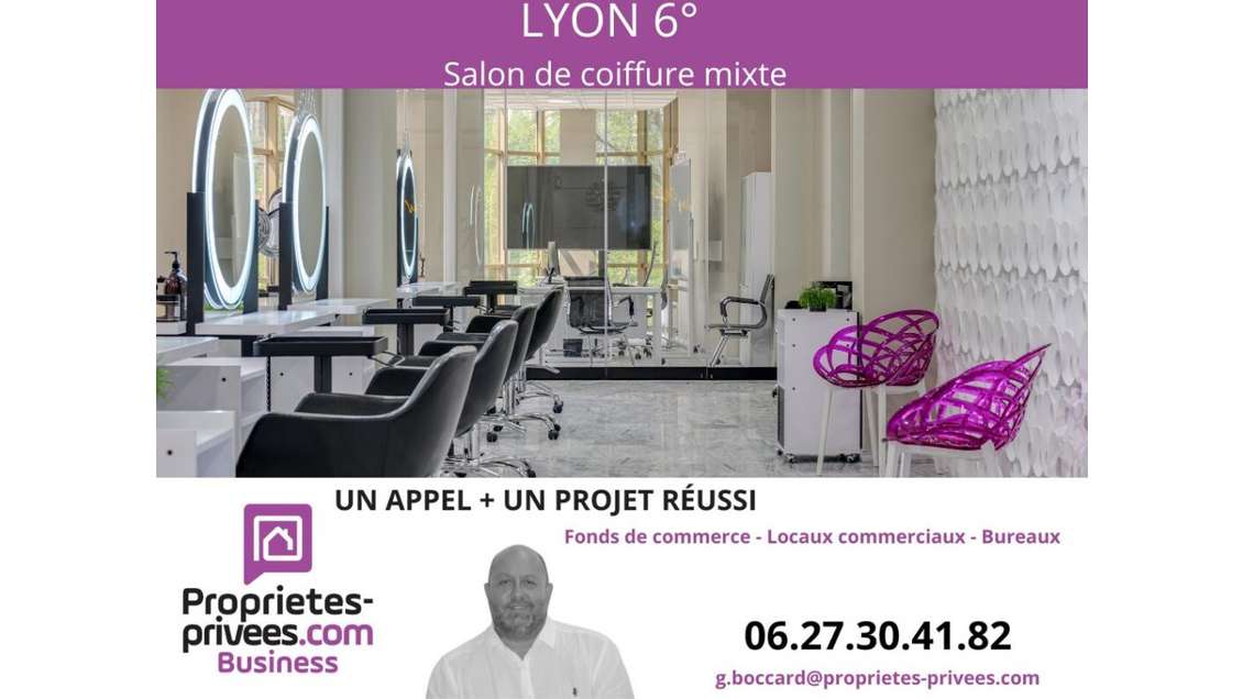 Vente salon de coiffure 4 postes à Lyon 69006