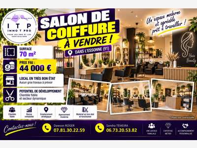 Cède salon de coiffure en ville dynamique de Massy