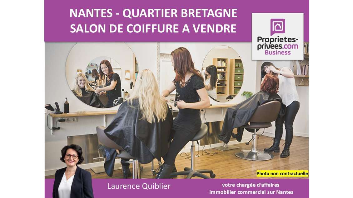 Vente salon de coiffure 8 postes à Nantes centre
