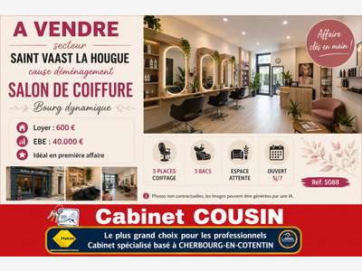 Vente salon de coiffure sur Saint Vaast La Hougue