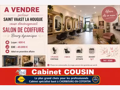 Vente salon de coiffure sur Saint Vaast La Hougue
