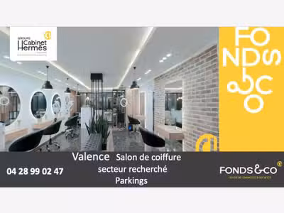 Vente salon de coiffure quartier prisé à Valence