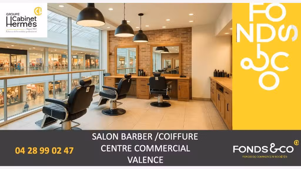 AV salon barber réputé centre commercial Valence
