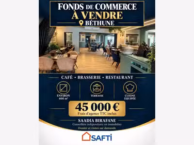 Fond de commerce café brasserie et restaurant