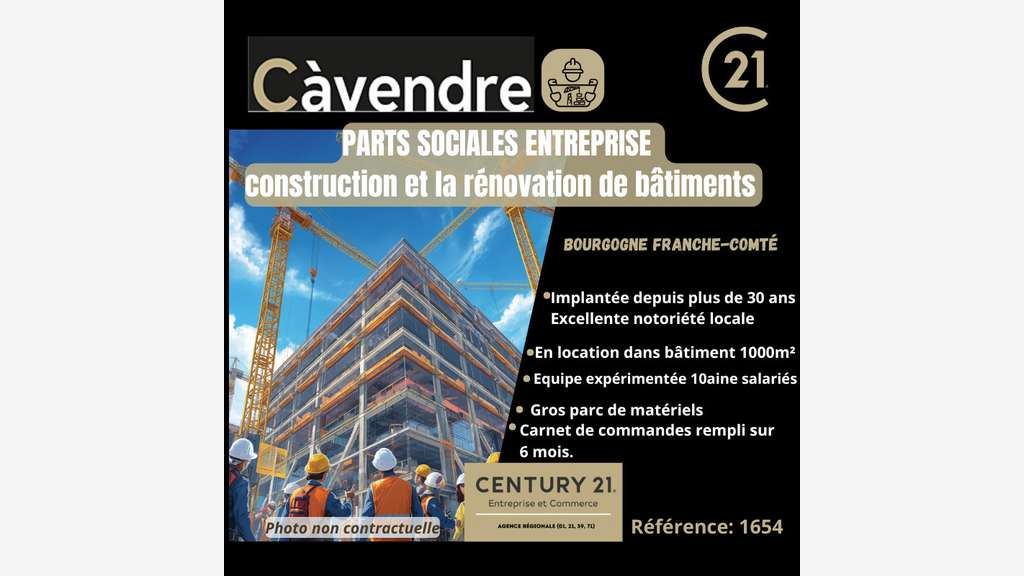 A céder entreprise maçonnerie TP à Bourg en Bresse
