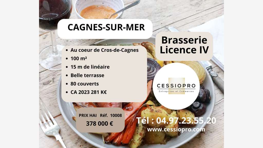 Vente brasserie lic IV de 1000m² à Cagnes sur Mer