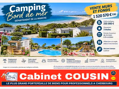 Vente camping en bord de mer dans la Manche