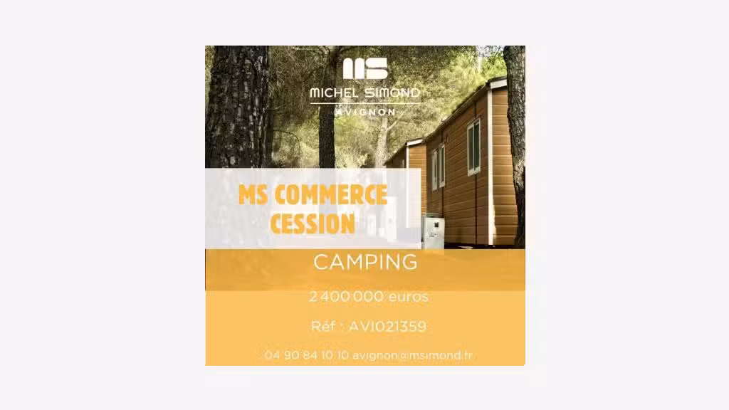 Vente camping sur 3 ha dans le Vaucluse