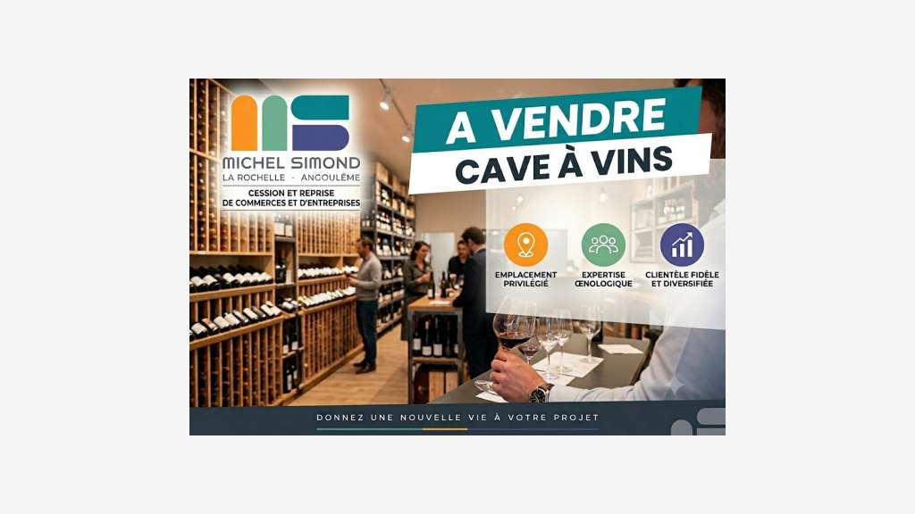 A vendre cave à vins station balnéaire Sud 17 