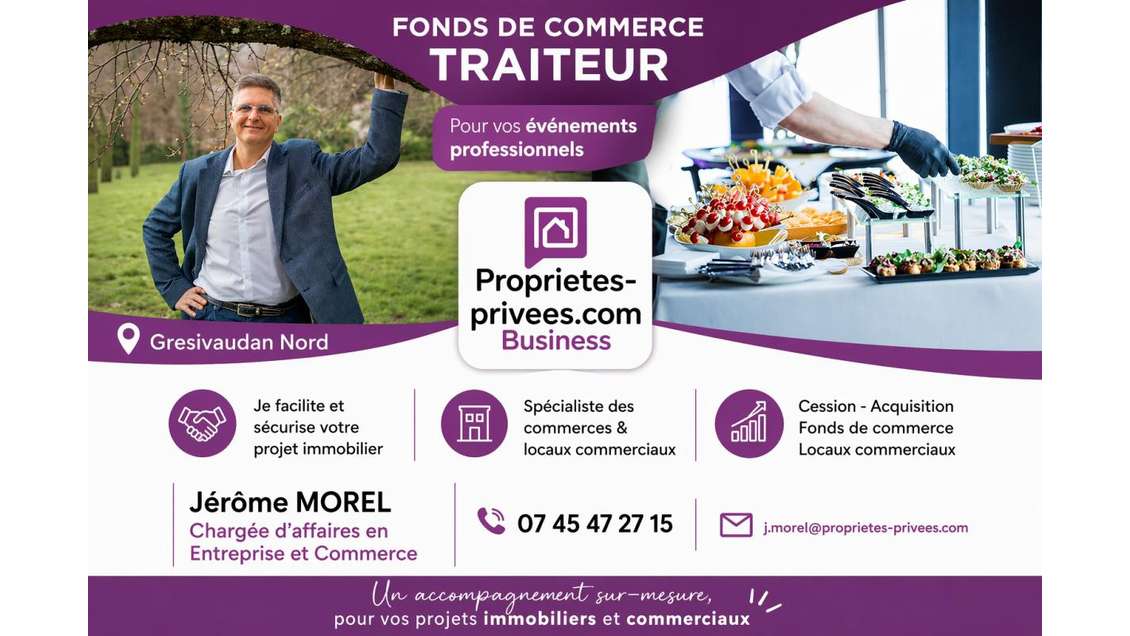 AV fonds traiteur activité stable à Grésivaudan