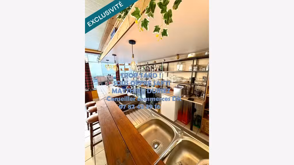 Vente bar brasserie 2 terrasses à Dunkerque centre