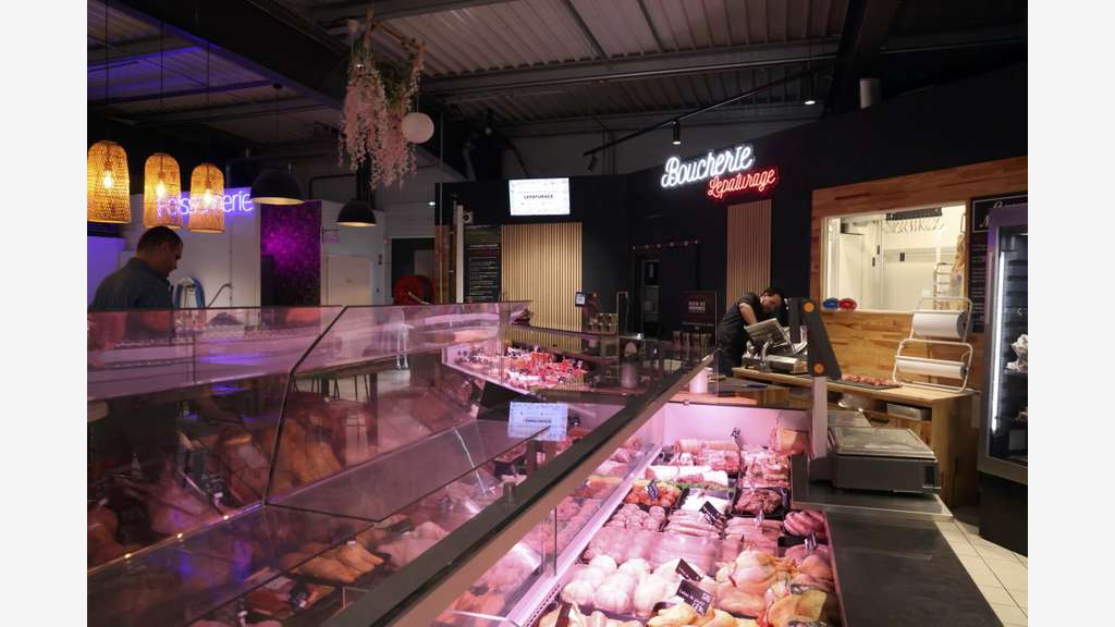 Boucherie en Provence dans des Halles alimentaires