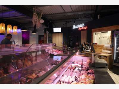 Boucherie en Provence dans des Halles alimentaires
