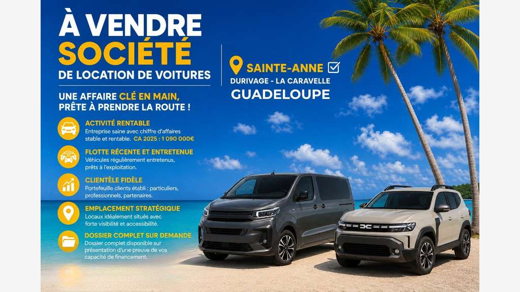 Société de location de voitures en Guadeloupe