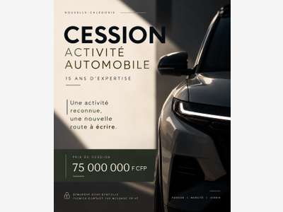 Cession activité automobile en Nouvelle-Calédonie