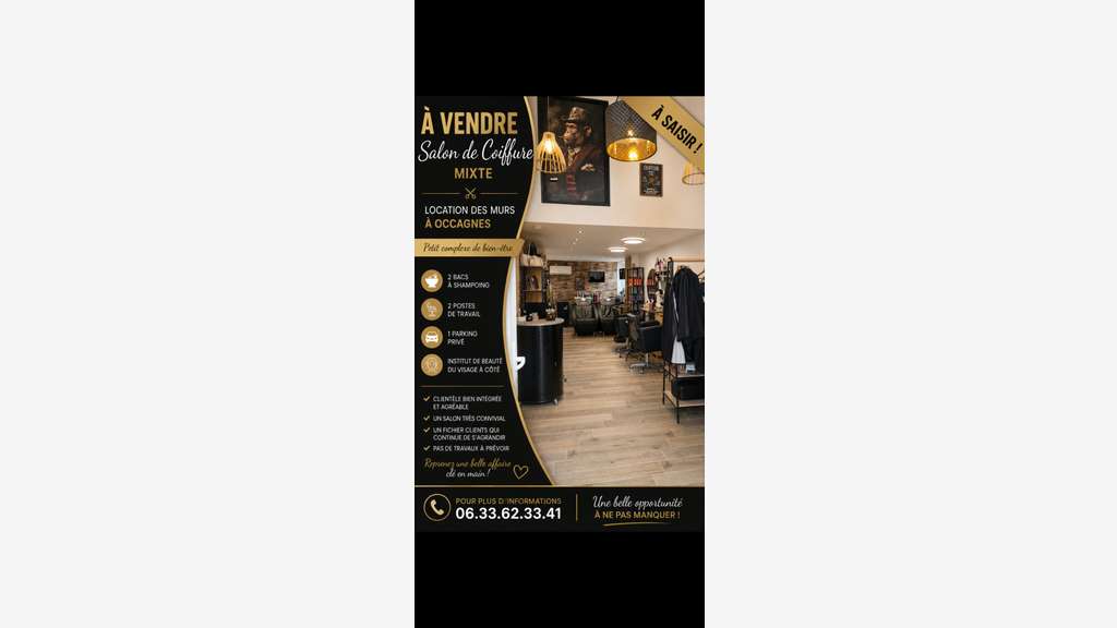 A reprendre salon de coiffure à Occagnes - 61