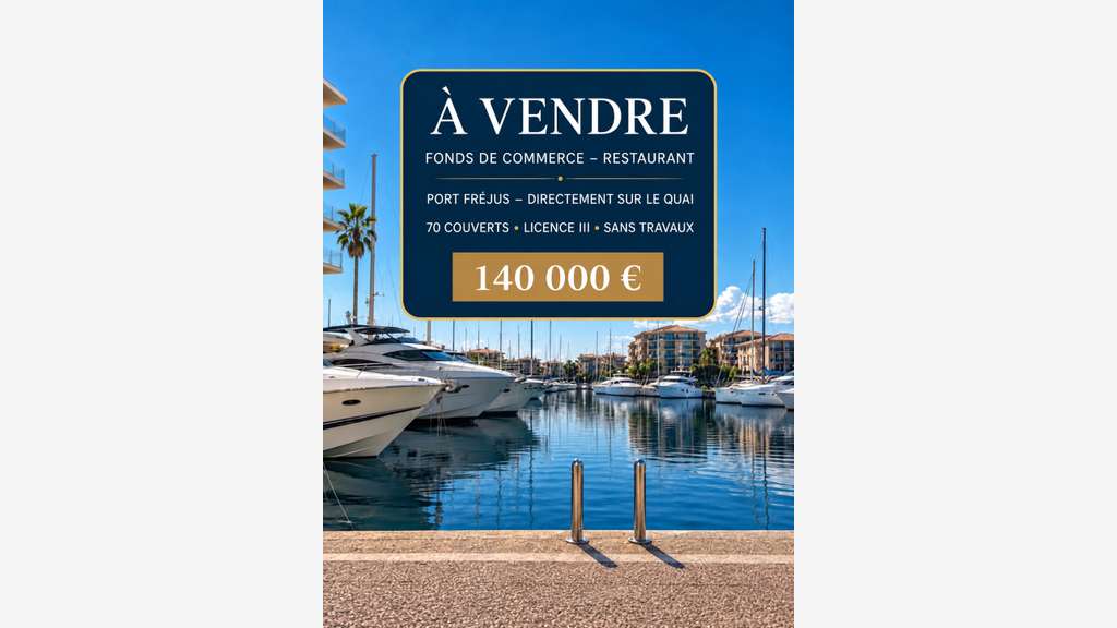 Port-Fréjus : restaurant, terrasse face au port