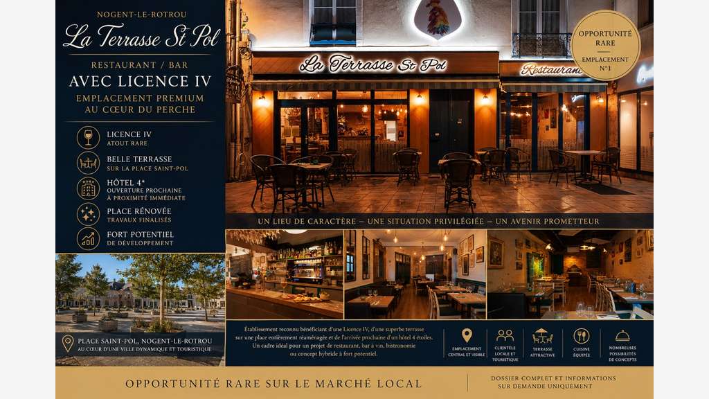 Restaurant-Bar Licence IV avec logement familial