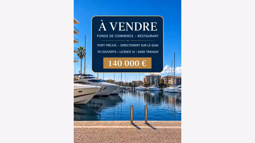Restaurant Port Fréjus – terrasse – 70 couverts