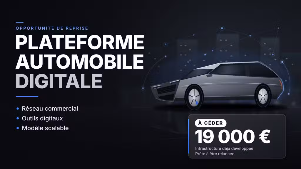 Agence automobile digitale – Modèle commercial clé