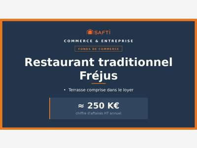Vente restaurant terrasse de 29 couverts à Fréjus