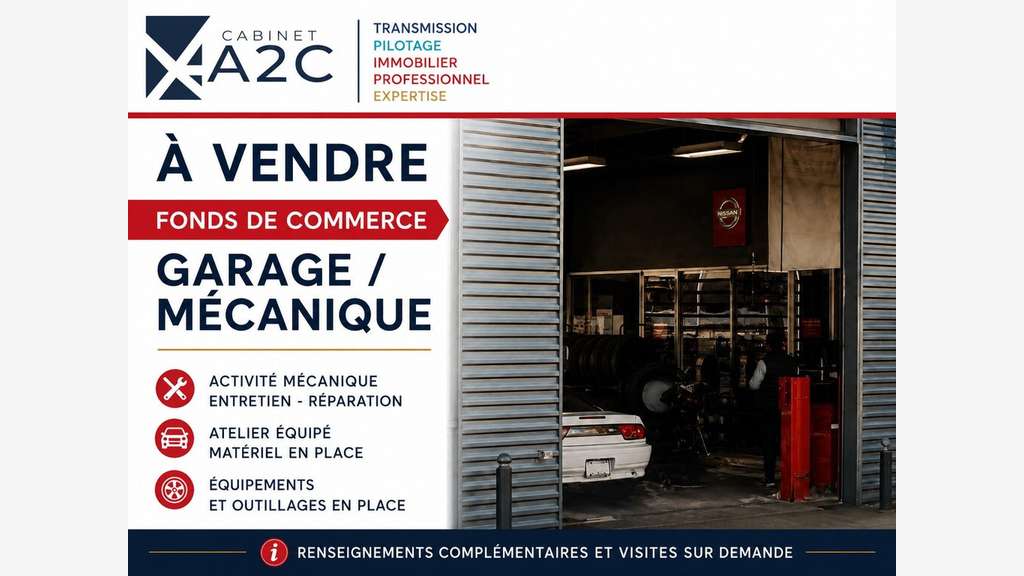 A vendre FDC garage mécanique secteur Chantonnay
