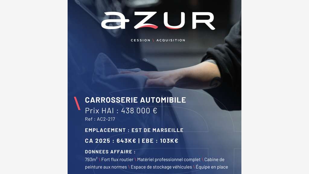 VENTE Carrosserie automobile à Marseille Est