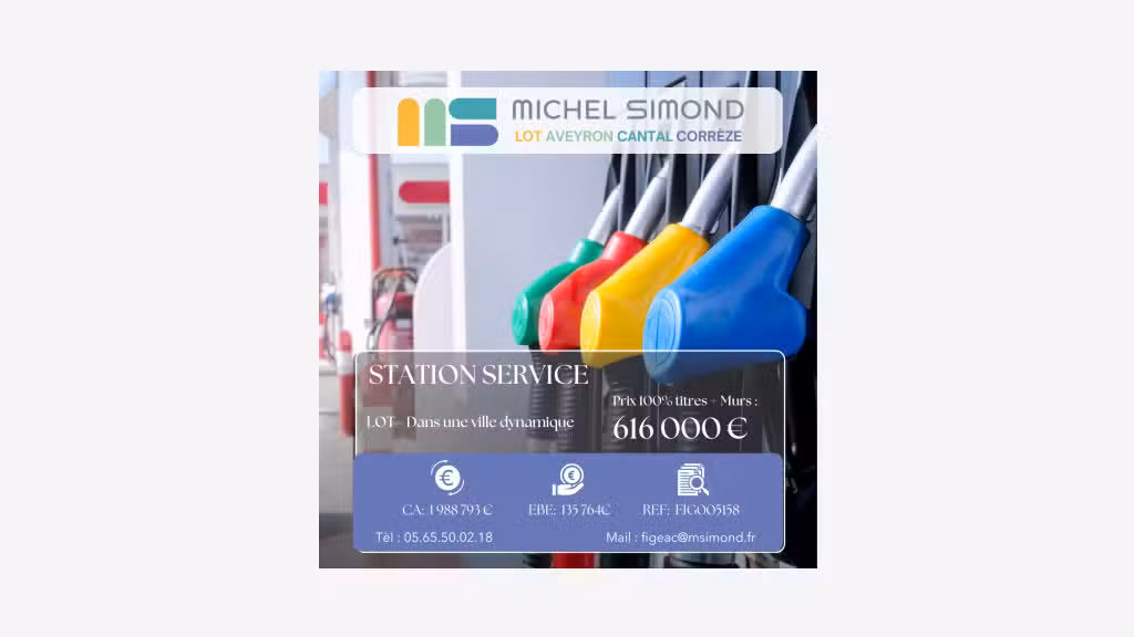 Vente station service sous enseigne dans le Lot