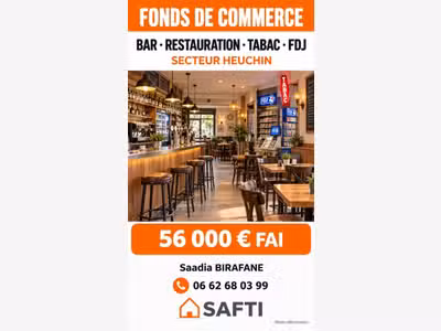Fonds de commerce bar / restauration / tabac / FDJ