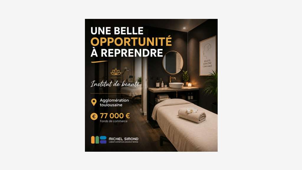 Vente institut de beauté agglo Toulouse