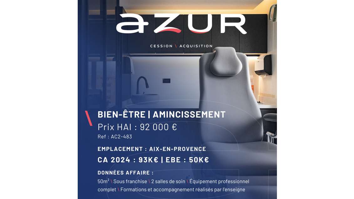 VENTE Activité de bien-être à Aix en Provence