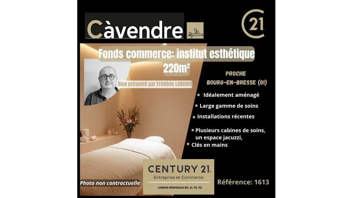 Vente FDC institut esthétique à Ambérieu en Bugey
