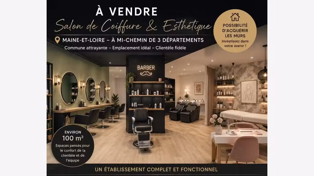 Salon de coiffure & esthétique empl stratégique 49