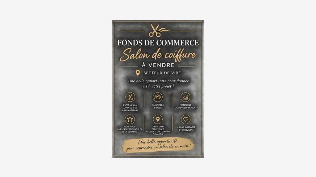 Vente salon de coiffure secteur de Viré Calvados