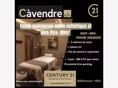 Vente salon d' esthétique bien être à Champagnole