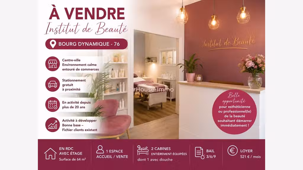 AV institut de beauté au fort potentiel dans le 76