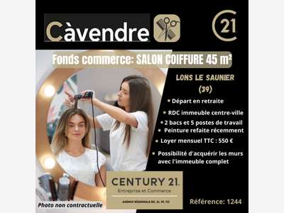 Vente salon de coiffure à Lons le Saunier centre