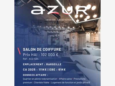 VENTE Salon de coiffure 13008 Marseille